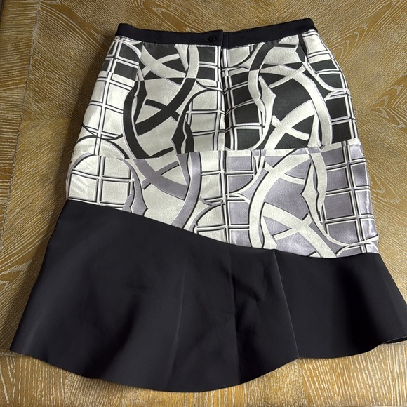 Peter Pilotto Black and White Asymmetrical Midi Skirt 12 - Picture 10 of 12